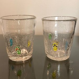 Flip Flop Glass Tumblers